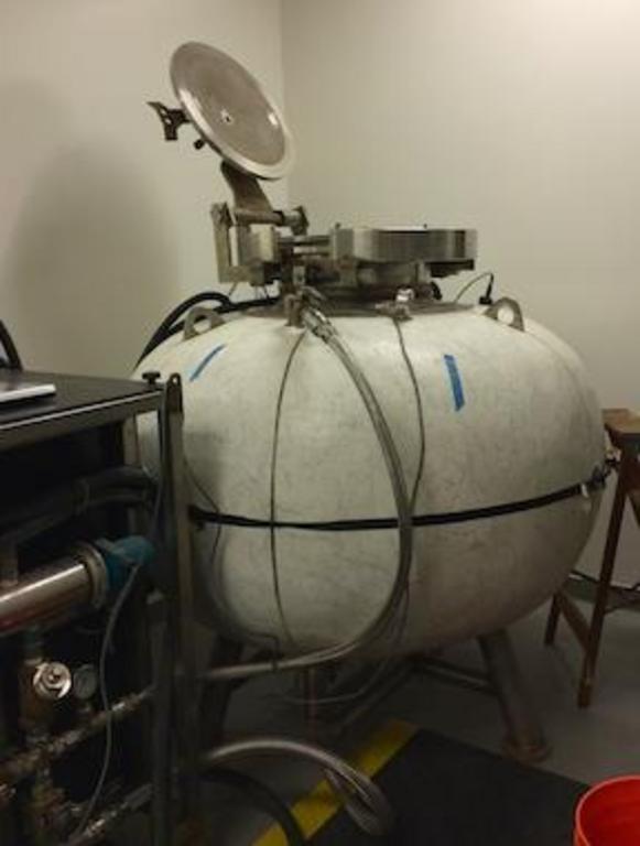 The pressure tank in which our enclosures were tested